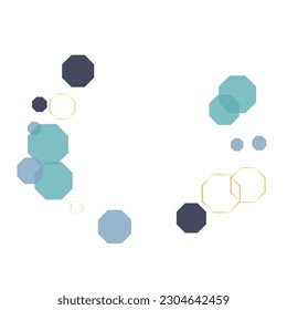 Blue-Gray Cell Background White Vector. Honeycomb Network Design. Business Mosaic. Turquoise Tile Industrial. Hexagon Wallpaper.