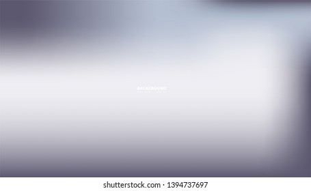 Blue-gray gradient abstract background. Blurred smooth gray color, bright light effect holographic, silver graphic soft design wallpaper, vector illustration