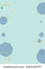 Blue-Gray Honeycomb Background Blue Vector. Hexagon Medicine Design. Minimal Illustration. Turquoise Tile Interactive. Atom Template.
