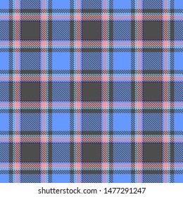 Blue,Gray and Pink Tartan Plaid Scottish Seamless Pattern. Texture from tartan, plaid, tablecloths, shirts, clothes, dresses, bedding, blankets and other textile.