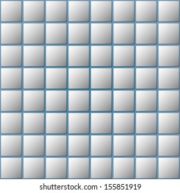 Blue-gray seamless pattern of square tiles. Vector illustration.
