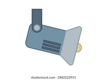 Blue-gray theater or show spotlight