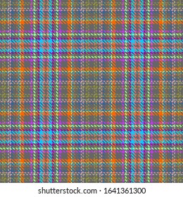 Blue,Gray,Orange,Purple and Khaki Tartan Plaid Scottish Seamless Pattern. Texture from tartan, plaid, tablecloths, shirts, clothes, dresses, bedding, blankets and other textile.