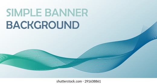 Blue-green abstract banner with gradiented webs