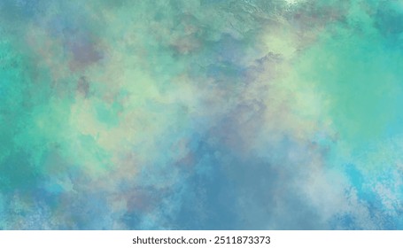 Azul-verde abstrato velho aquarela de fundo, Abstrato padrão de fundo azul no design de textura grunge,	