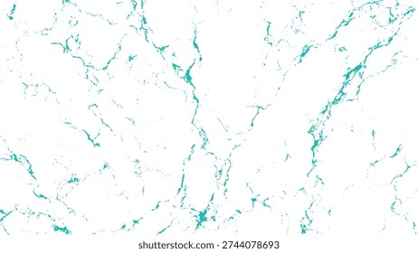 Bluegreen abstract texture with splatters and splashes on transparent background