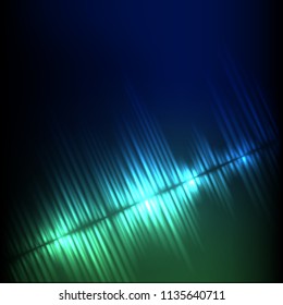 Blue-green diagonal wave abstract equalizer