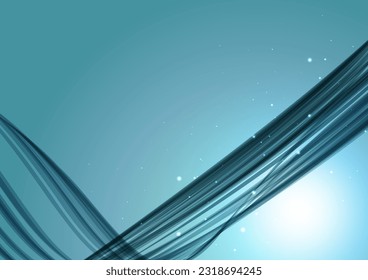 Blue-green digital wave line background
