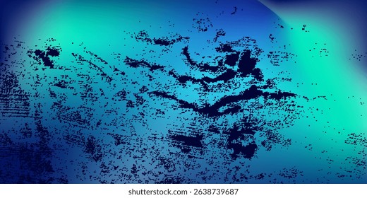 Blue-green gradient background, grunge, abstract background pattern, vector design in eps 10.