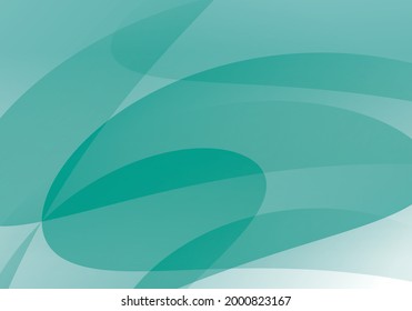 Material de ilustración de fondo de la curva de gradiente verde azul