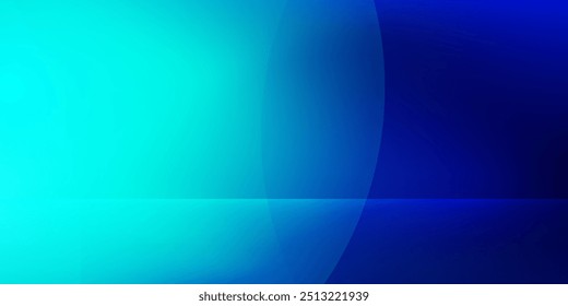 Quarto de estúdio gradiente azul-verde, padrão de fundo abstrato, paredes e chão refletem luzes de néon, tons escuros 