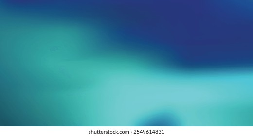 Blue-green gradient studio room, abstract background pattern, walls and floors reflect neon lights, dark tones and speed