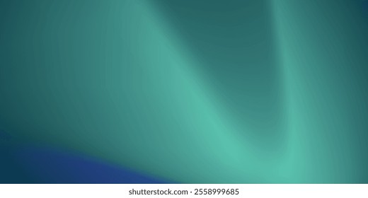 Blue-green gradient studio room, abstract background pattern, walls and floor reflect neon lights, dark tones and feel speed of digital technology