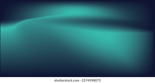 Blue-green gradient studio room, abstract background pattern, walls and floor reflect neon lights, dark tones and feel speed of digital technology 