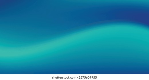 Blue-green gradient studio room, abstract background pattern, walls and floor reflect neon lights art