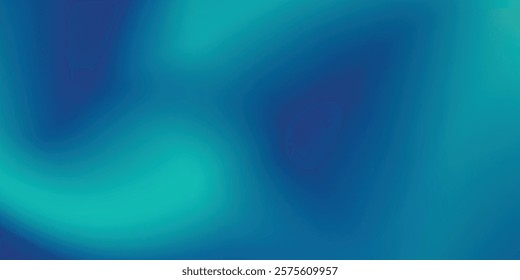Blue-green gradient studio room, abstract background pattern, walls and floor reflect neon lights art
