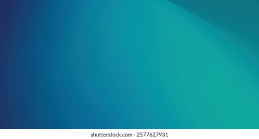 Blue-green gradient studio room, abstract background pattern, walls and floor reflect neon lights, dark tones and feel speed of digital technology simple modern art