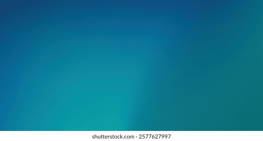 Blue-green gradient studio room, abstract background pattern, walls and floor reflect neon lights, dark tones and feel speed of digital technology simple modern art design