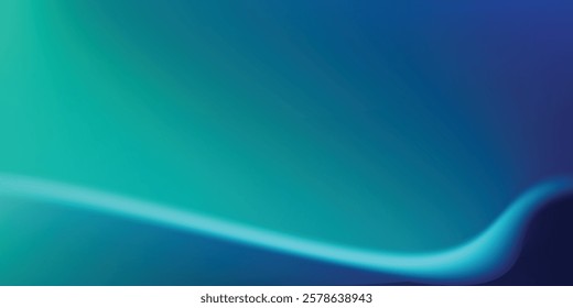 Blue-green gradient studio room abstract background pattern walls and floor reflect neon lights dark tones and feel speed of digital simple art digital