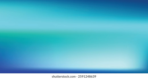 Blue-green gradient studio room, abstract background pattern, walls and floor reflect neon lights, dark tones and feel  speed of digital technology connected blue-green background. Future technology.