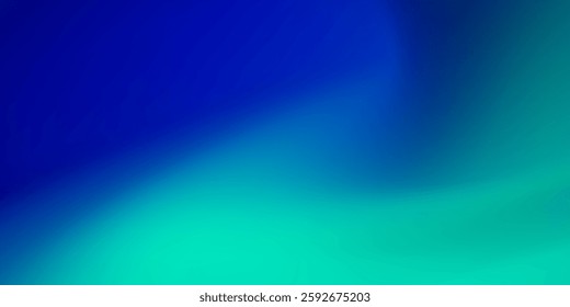 Blue-green gradient studio room, abstract background pattern, walls and floor reflect neon lights, dark tones and feel speed of digital technology connected blue-green background.