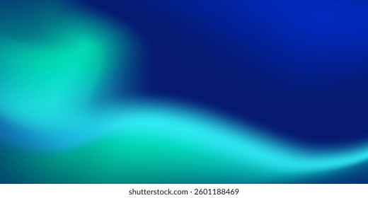 Blue-green gradient studio room, abstract background pattern, walls and floor reflect neon lights, dark tones and feel speed of digital technology connected blue-green modern