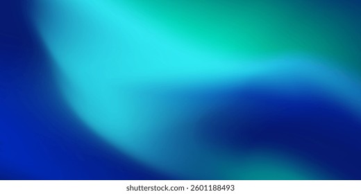 Blue-green gradient studio room, abstract background pattern, walls and floor reflect neon lights, dark tones and feel speed of digital technology connected blue-green modern