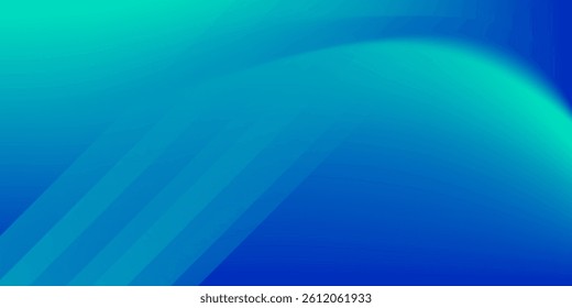 Blue-green gradient studio room, abstract background pattern, walls and floor reflect neon lights, dark tones and feel speed of digital technology connected blue-green background. Future technology.