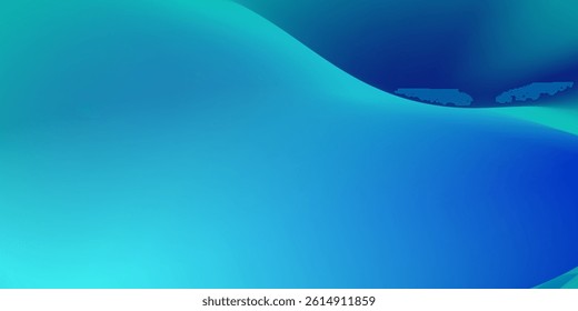 Blue-green gradient studio room, abstract background pattern, walls and floor reflect neon lights, dark tones and feel speed of digital technology connected blue-green background