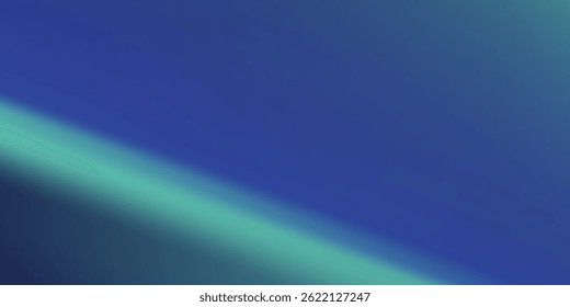 Blue-green gradient studio room, abstract background pattern, walls and floor reflect neon lights, dark tones and feel speed of digital technology connected blue-green background. 