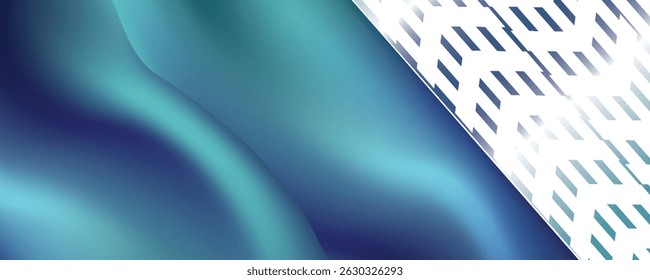 Blau-grüner Farbverlauf Studioraum, abstraktes Hintergrundmuster, Wände und Boden reflektieren Neonlichter, dunkle Töne und fühlen Geschwindigkeit der digitalen Technologie verbunden blau-grüner Hintergrund eps10.