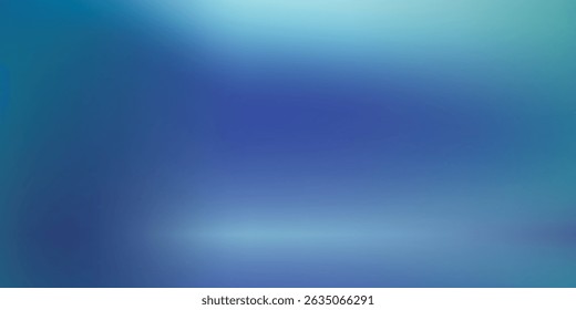 Blue-green gradient studio room, abstract background pattern, walls and floor reflect neon lights, dark tones and feel speed of digital technology connected blue-green background. eps10