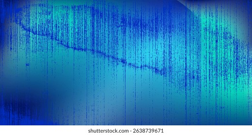 Blue-green gradient studio room, abstract background pattern, walls and floor reflect neon lights, dark tones and feel  speed of digital technology connected blue-green background. Future technology.