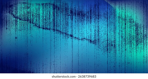 Blue-green gradient studio room, abstract background pattern, walls and floor reflect neon lights, dark tones and feel  speed of digital technology connected blue-green background. Future technology.