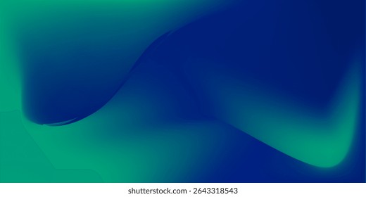 Blau-grüner Farbverlauf Studioraum, abstrakte Hintergrundmuster, Wände und Boden reflektieren Neonlichter, dunkle Töne und fühlen Geschwindigkeit der digitalen Technologie verbunden blau-grünen Hintergrund. Zukunftstechnologie.