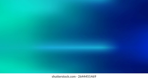 Sala de estudio degradado azul-verde, patrón de fondo abstracto, paredes y piso reflejan luces de neón, tonos oscuros y sienten la velocidad de la tecnología digital conectada fondo azul-verde. Tecnología del futuro