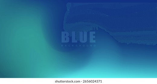 Blue-green gradient studio room, abstract background pattern, walls and floor reflect neon lights, dark tones and feel speed of digital technology connected blue-green background. Future technology.