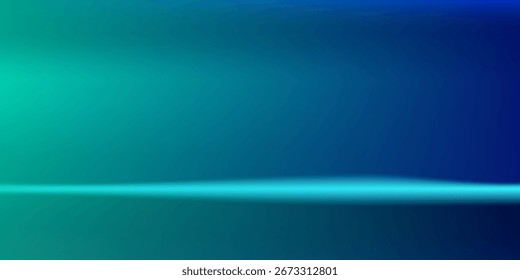 Sala de estudio degradado azul-verde, patrón de fondo abstracto, paredes y piso reflejan luces de neón, tonos oscuros y sienten la velocidad de la tecnología digital conectada fondo azul-verde.