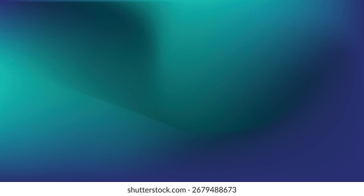Sala de estudio degradado azul-verde, patrón de fondo abstracto, paredes y piso reflejan luces de neón.