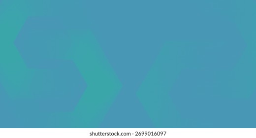 Sala de estúdio gradiente azul-verde, padrão de fundo abstrato hexágono arte moderna