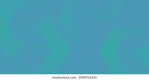 Sala de estúdio gradiente azul-verde, padrão de fundo abstrato hexágono arte moderna