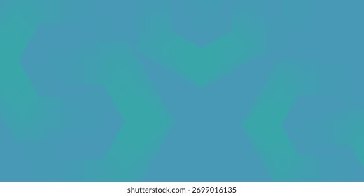 Blue-green gradient studio room, abstract background pattern modern art hexagon