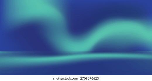 Sala de estudio degradado azul-verde, patrón de fondo abstracto, paredes y piso reflejan luces de neón, tonos oscuros y sienten la velocidad de la tecnología digital conectada fondo azul-verde. Tecnología del futuro.