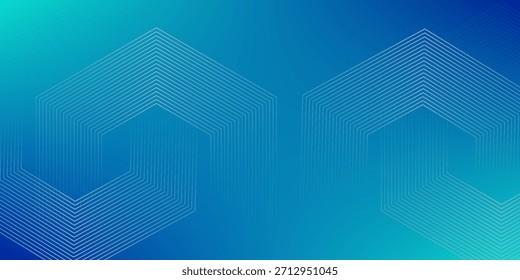 Las paredes y el piso del patrón abstracto del fondo del estudio del gradiente azul-verde reflejan luces de neón abstractas