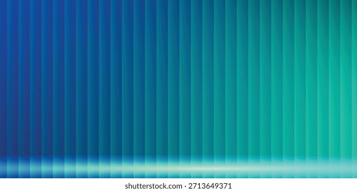 Sala de estudio degradado azul-verde, patrón de fondo abstracto, paredes y piso reflejan luces de neón, tonos oscuros y sienten la velocidad de la tecnología digital conectada fondo azul-verde. eps 10