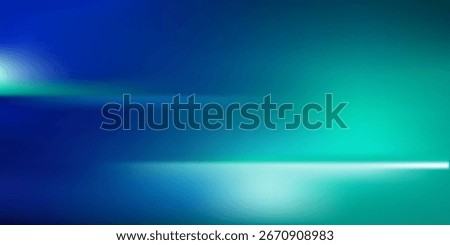 Blue-green gradient studio room, abstract background pattern, walls and floor reflect neon lights, dark tones and feel speed of digital technology connected blue-green background. vector Eps 10