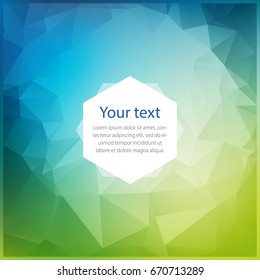 Blue,Green Polygonal Mosaic Background, Creative Design Templates