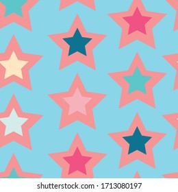 Estrellas azules grandes y pequeñas