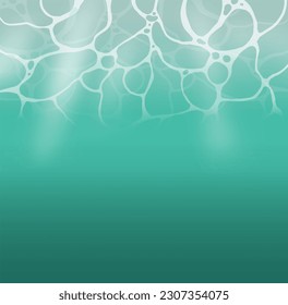 blue-green water vector with light shining through