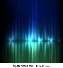 Blue-green wide wave abstract equalizer